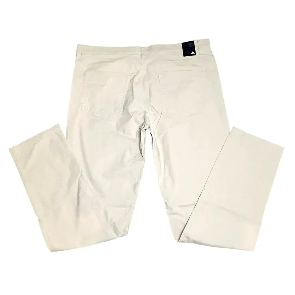 Adidas Golf Go-To 5 Pocket Tapered Pants 36x34 Tan NWOT Stretch Performance